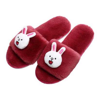 Promotion Slides New Cotton Slippers With Flat Heel Spring autumn Home Shoes Cartoon Casual Non slip Indoor With Female