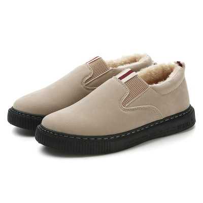 New Fashion Men Boots Non slip Women Ankle Snow Boots Shoes Warm Fur Plush Man Winter Shoes