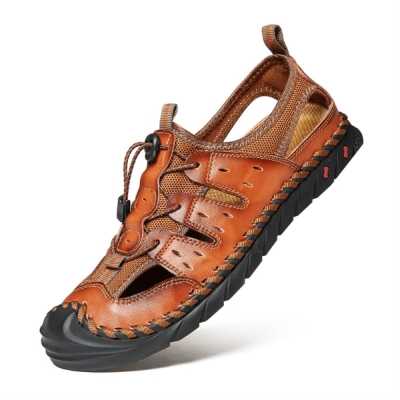 Summer Bigger Size Man Beach Sandals Luxury Men Sandals Leather Shoes Casual Shoe sandals men Male Slipper Plus Size 38 47