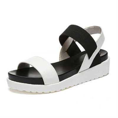 High Quality Hot Sale Women Flat Sandals Summer Back Strap Female Solid Summer Platform Sandals for Girls