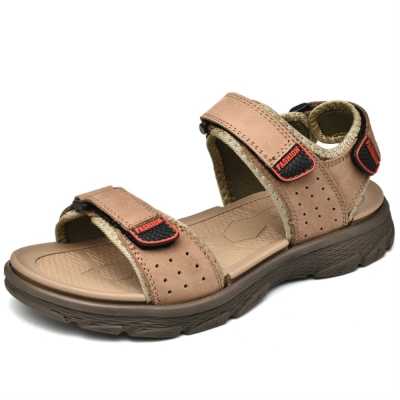 High Quality Microfiber Men's Casual Sandals Fashion Two Strap Velcro Sandals Shoes For Men Summer Cool Men's Sports Shoes