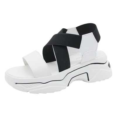 2021 Fashion Open Toe Women's Sports Sandals Elastic Platform Shoes Women Thick soled Casual Shoes Summer Female Sandals