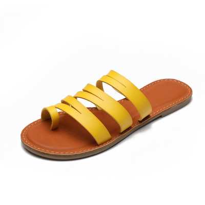 Woman Solid Slippers Women Casual Clip Foot Slides Women's Fashion Comfortable Beach Shoes Ladies Outside Flats Plus Size