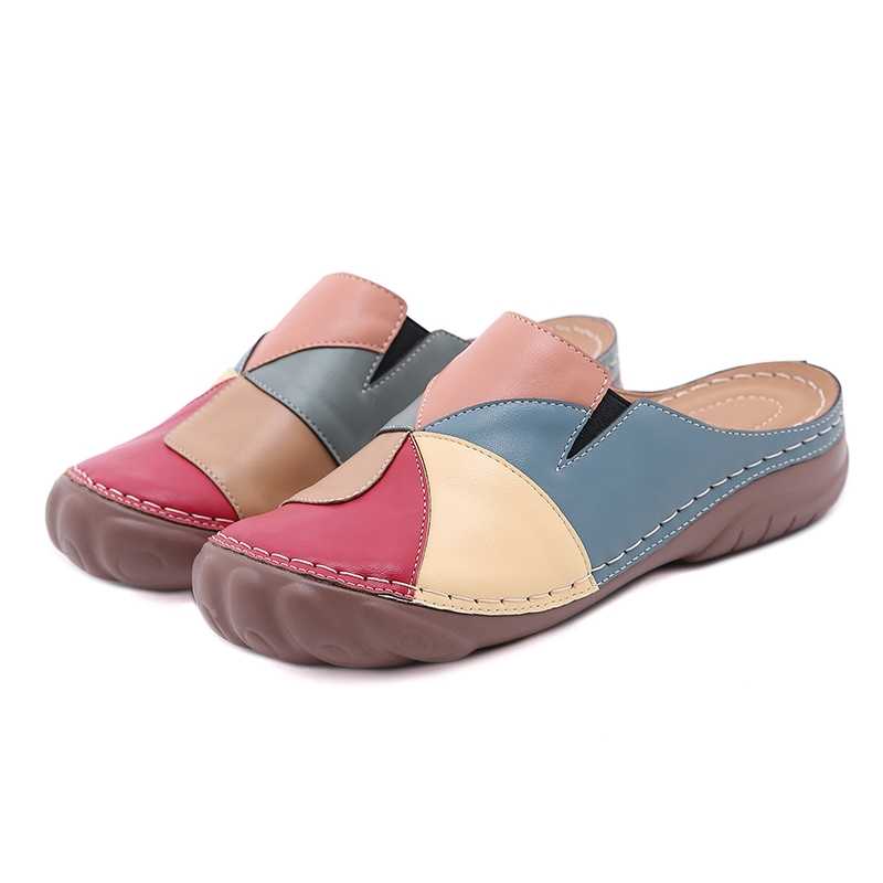 New European and American slippers female car line non slip bow, lightweight thick soled closed toe shoe sandals T329 4