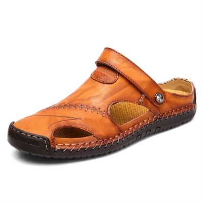 Summer Sandals Men Leather Classic Roman Sandals 2021 Slipper Outdoor Sneaker Beach Rubber Flip Flops Men Water Trekking Sandals