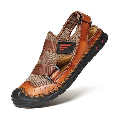 New Bigger Size Man Sandals Leather Shoes Plus Size Men Casual Beach Sandals Shoe sandals men Male Slipper 38 47